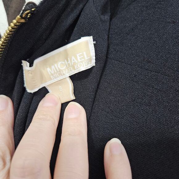 Michael Kors Ghanzi' Zebra Print Ponte Fit & Flare Dress Sz 8 - Picture 7 of 8